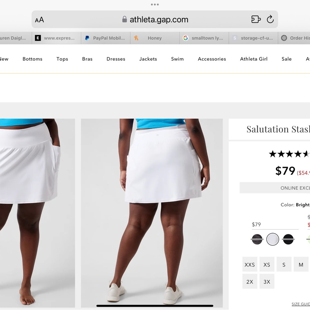 Athleta white skort